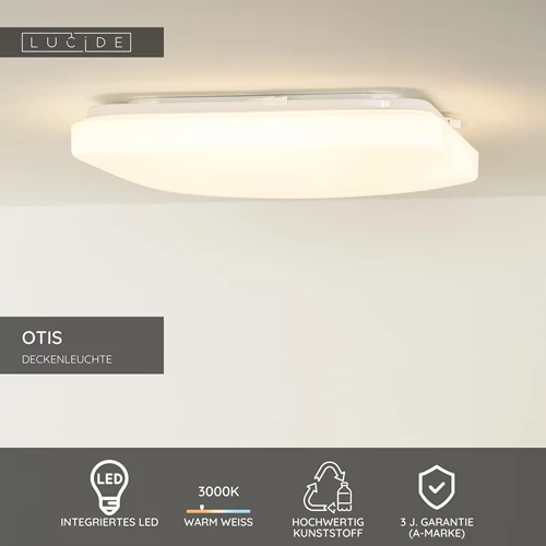 Lucide OTIS - Deckenleuchte - LED - 1x32W 3000K - Opal - USP